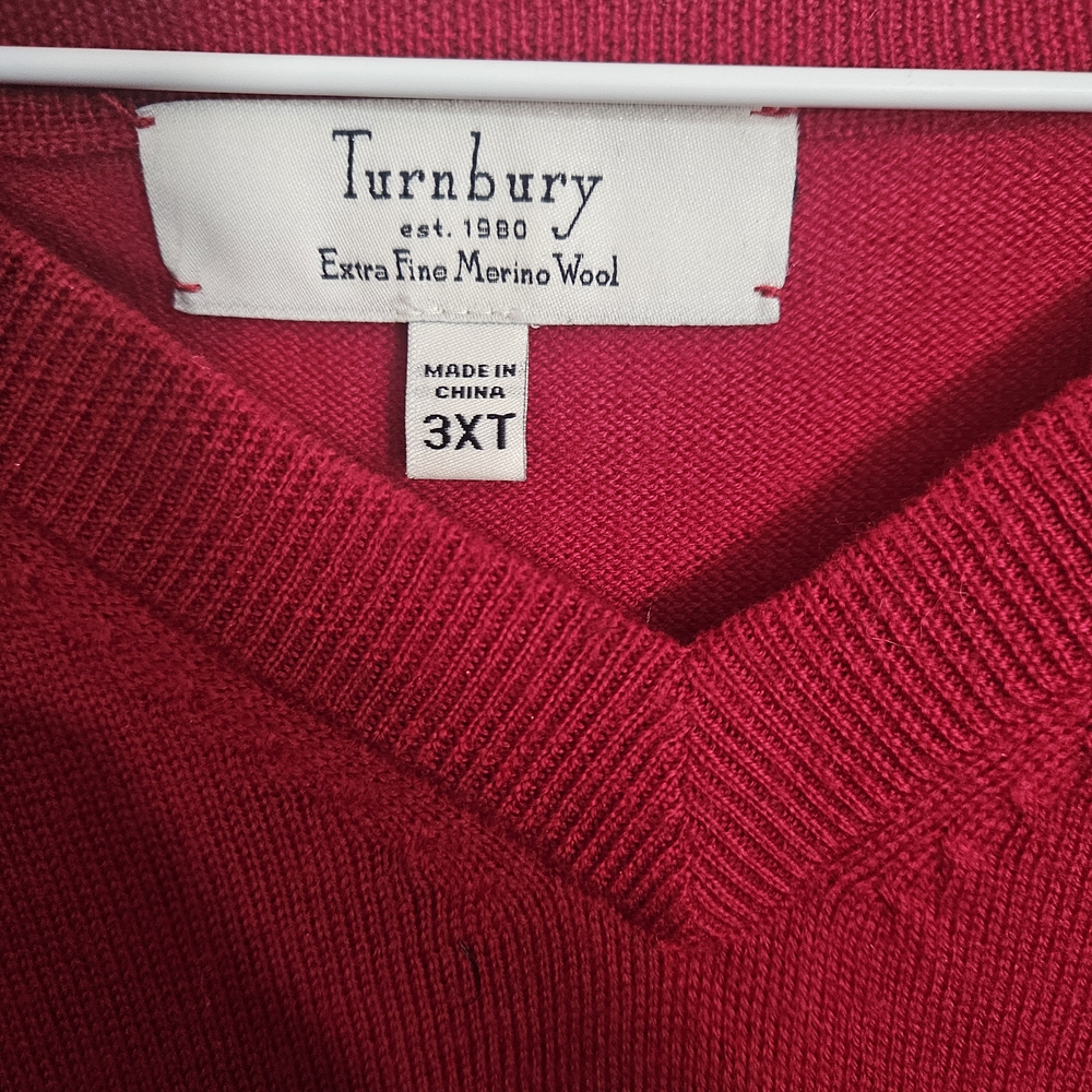 Turnbury Men's Merino Wool Vest - Red
